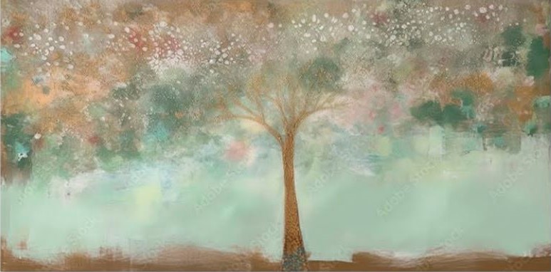 Quadro Decorativo Floral Contemporâneo 60x40 cm, Tela em Canvas na Horizontal ideal para ambiente de Sala, Quarto e Hall (100x70 cm)