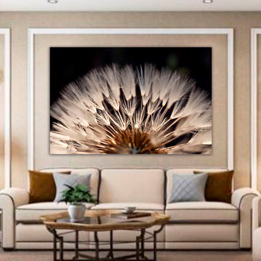 Quadro Decorativo Floral Contemporâneo 60x40 cm, Tela em Canvas na Horizontal ideal para ambiente de Sala, Quarto e Hall (100x70 cm)