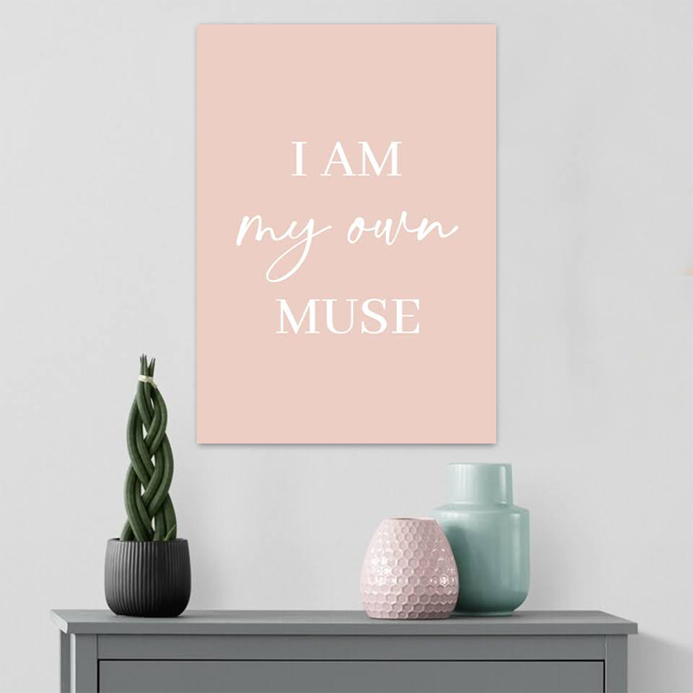 Quadro Decorativo Inspiração Texto, Tela em Canvas na Vertical ideal para ambiente de Sala de estar, jantar, reuniões, Quarto e Hall de entrada (100x70 cm)