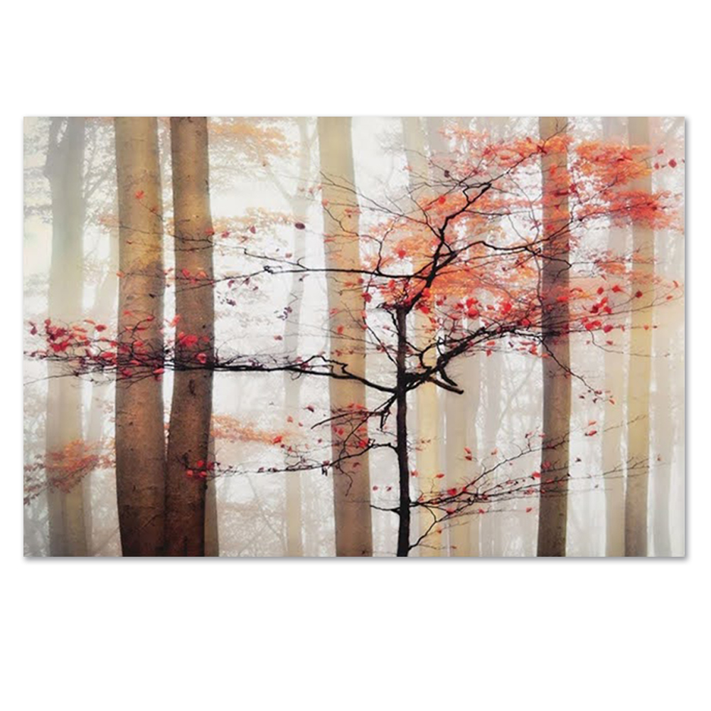 Quadro Decorativo Natiureza Outono, Tela em Canvas na Horizontal ideal para ambiente de Sala de estar, jantar, reuniões, Quarto e Hall de entrada (100x70 cm)