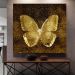Quadro Decorativo Natureza Borboleta, Tela em Canvas na Vertical ideal para ambiente de Sala de estar, jantar, reuniões, Quarto e Hall de entrada (100x70 cm)