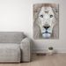 Quadro Decorativo Natureza Leão Tela em Canvas, na posição Vertical, ideal para ambiente de Sala, Quarto e Hall  (100x70 cm)
