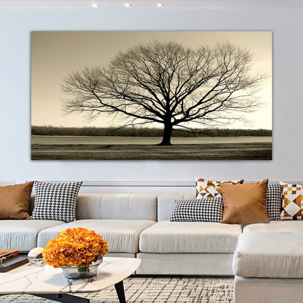 Quadro Decorativo Paisagem Contemporânea Fotografica, Tela em Canvas na Horizontal, ideal para ambiente de Sala, Quarto e Hall (100x70 cm)