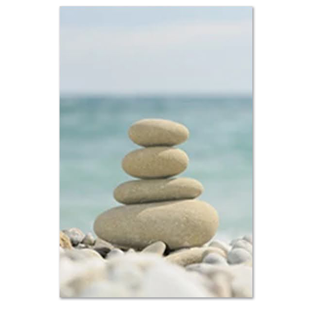 Quadro Decorativo Paisagem Praia Harmonia, Tela em Canvas na Vertical ideal para ambiente de Sala de estar, jantar, reuniões, Quarto e Hall de entrada