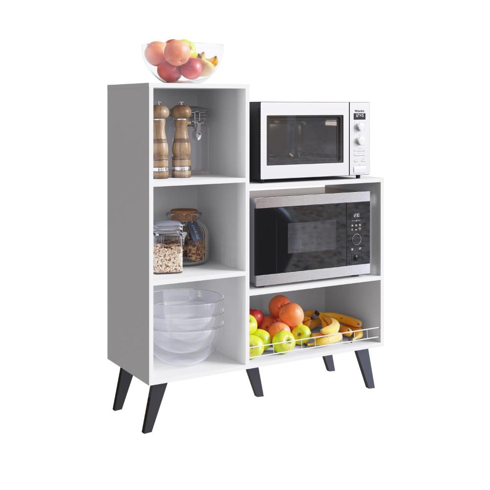 Balcão Fruteira com Porta Para Fornos Xangai Branco - Art In Móveis