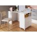 Balcão Organizador Multiuso com Mesa Recolhivel e Rodizios Funcionale Branco - Art In Móveis