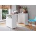 Balcão Organizador Multiuso com Mesa Recolhivel e Rodizios Funcionale Branco - Art In Móveis