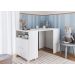Balcão Organizador Multiuso com Mesa Recolhivel e Rodizios Funcionale Branco - Art In Móveis