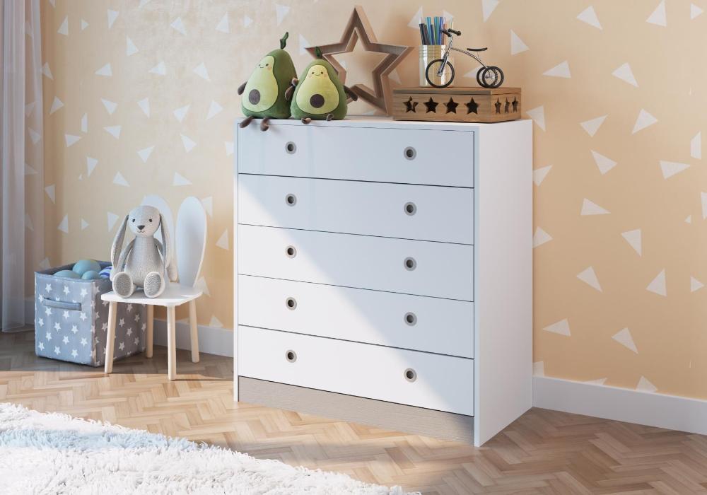 Cômoda 5 Gavetas Amore Branco - Art in Móveis