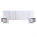 Cabeceira Cama Casal Queen Com Mesas 140/160 Zurique Branco