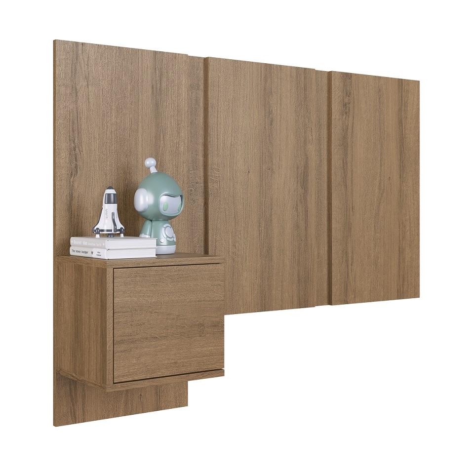 Cabeceira Cama Solteiro Com Mesa 80/90 Zurique Mel