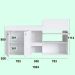 Cama Alta Multifuncional c/ escrivaninha 90 Monterey Branco