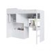 Cama Alta Multifuncional com baú e Estação de Trabalho 80 Lion Branco - Art In Móveis