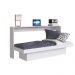 Cama Articulável Horizontal Solteiro c/ Estação de Trabalho 80 Latino Branco - Art in móveis