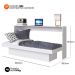 Cama Articulável Horizontal Solteiro c/ Estação de Trabalho 80 Latino Branco - Art in móveis