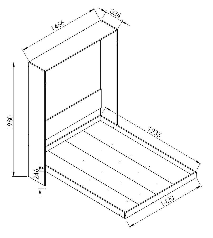 Cama Articulável Vertical Casal 140 Manhattan Branco - Art in móveis