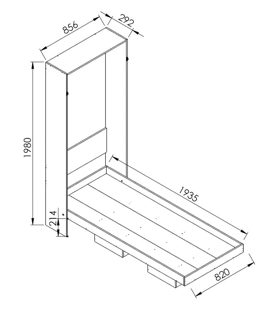 Cama Articulável Vertical Solteiro 80 Manhattan Branco - Art in móveis