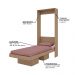 Cama Articulável Vertical Solteiro 80 Manhattan Montana - Art in móveis
