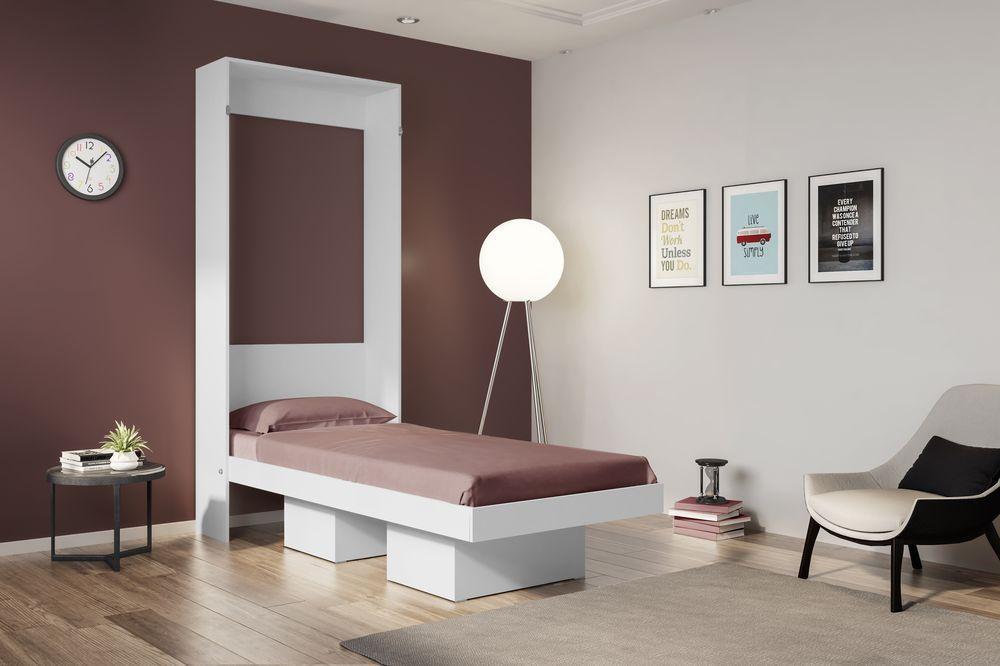 Cama Articulável Vertical Solteiro 90 Manhattan Branco - Art in móveis