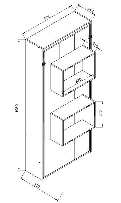 Cama Articulável Vertical Solteiro 90 Manhattan Branco - Art in móveis