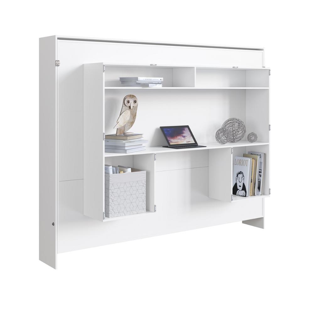 Cama Articulavel Horizontal Casal c/ Estacao de trabalho 140 Latino Branco