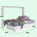 Cama Articulavel Horizontal Casal c/ Estacao de trabalho 140 Latino Branco