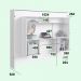 Cama Articulavel Horizontal Casal c/ Estacao de trabalho 140 Latino Branco