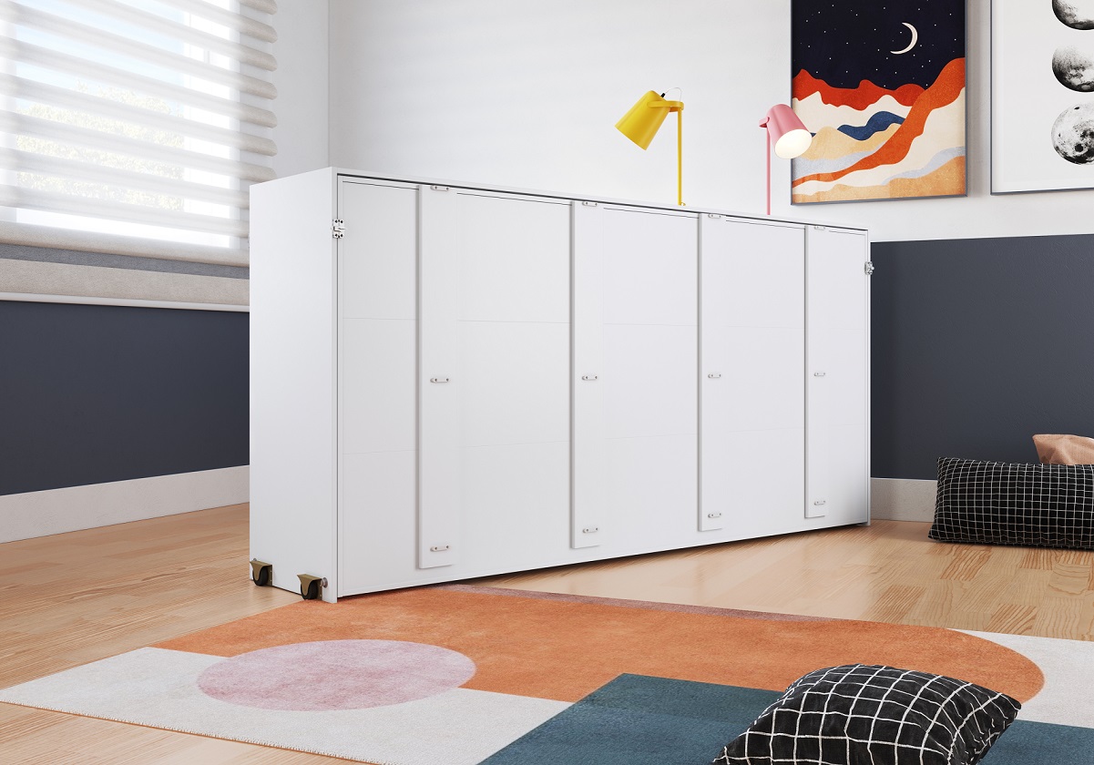 Cama Dupla Articulável Horizontal Solteiro 90 Phoenix Branco - Art In Móveis