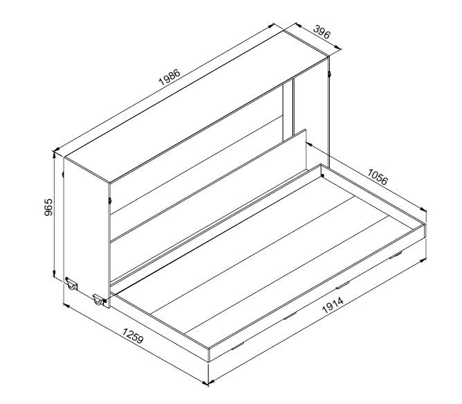 Cama Dupla Articulável Horizontal Solteiro 90 Phoenix Nogal - Art In Móveis