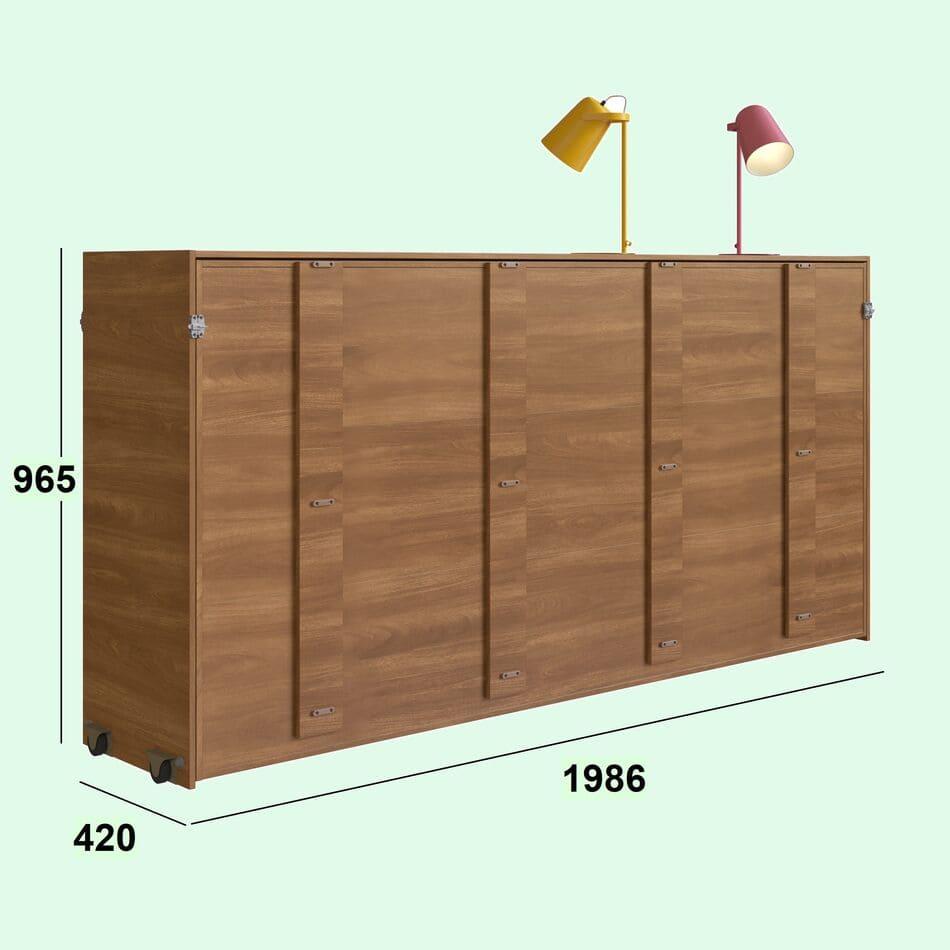 Cama Dupla Articulável Horizontal Solteiro 90 Phoenix Nogal