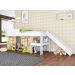 Cama Infantil com Escorregador e Cortina 90 Playground Branco - Art In Móveis