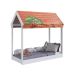 Cama Infantil com Telhado Montessoriano Branco - Art In Móveis