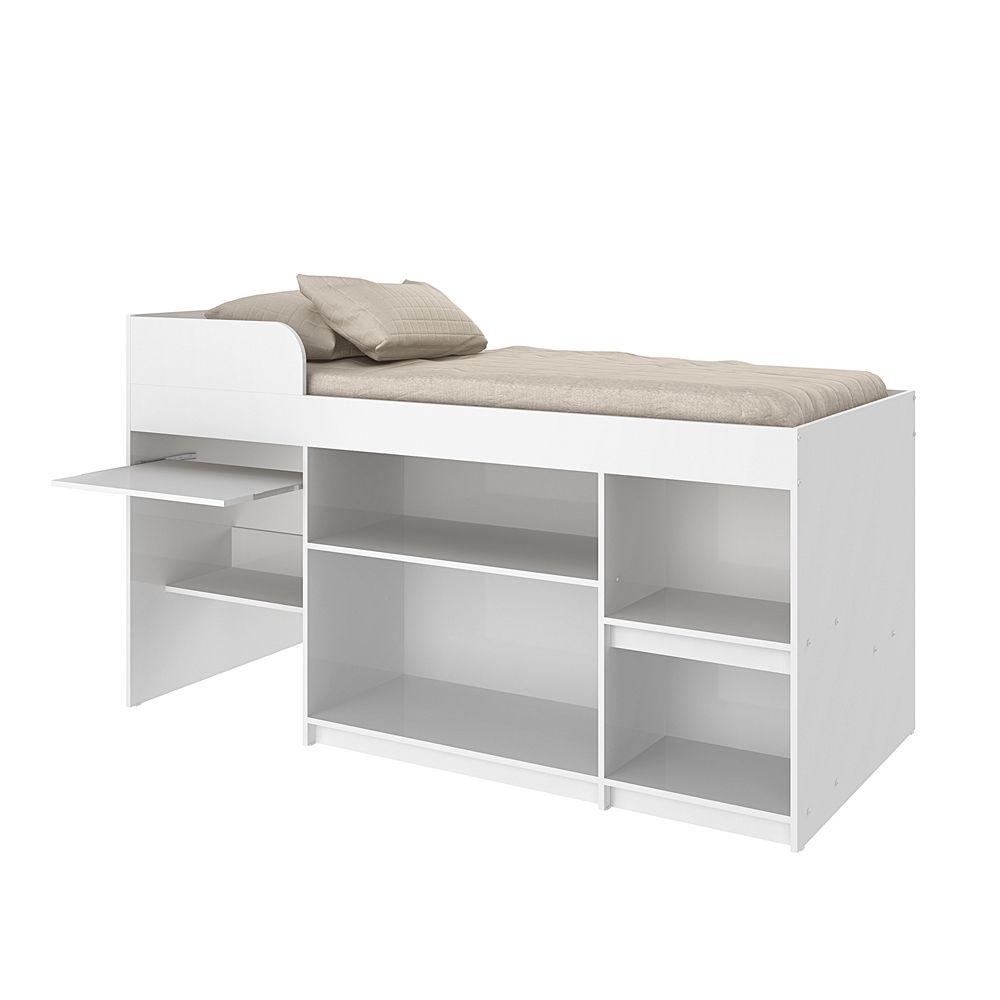 Cama Solteiro 90 Juvenile Multifuncional Branco -  Art In Móveis