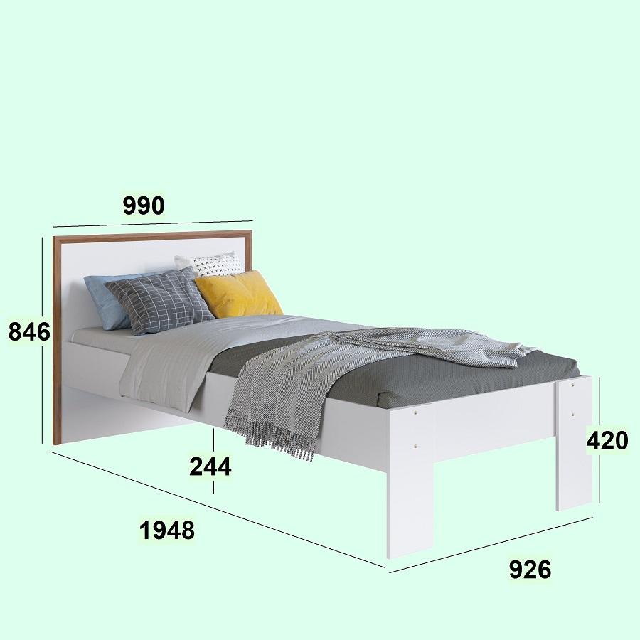 Cama Solteiro 90 Los Angeles Branco