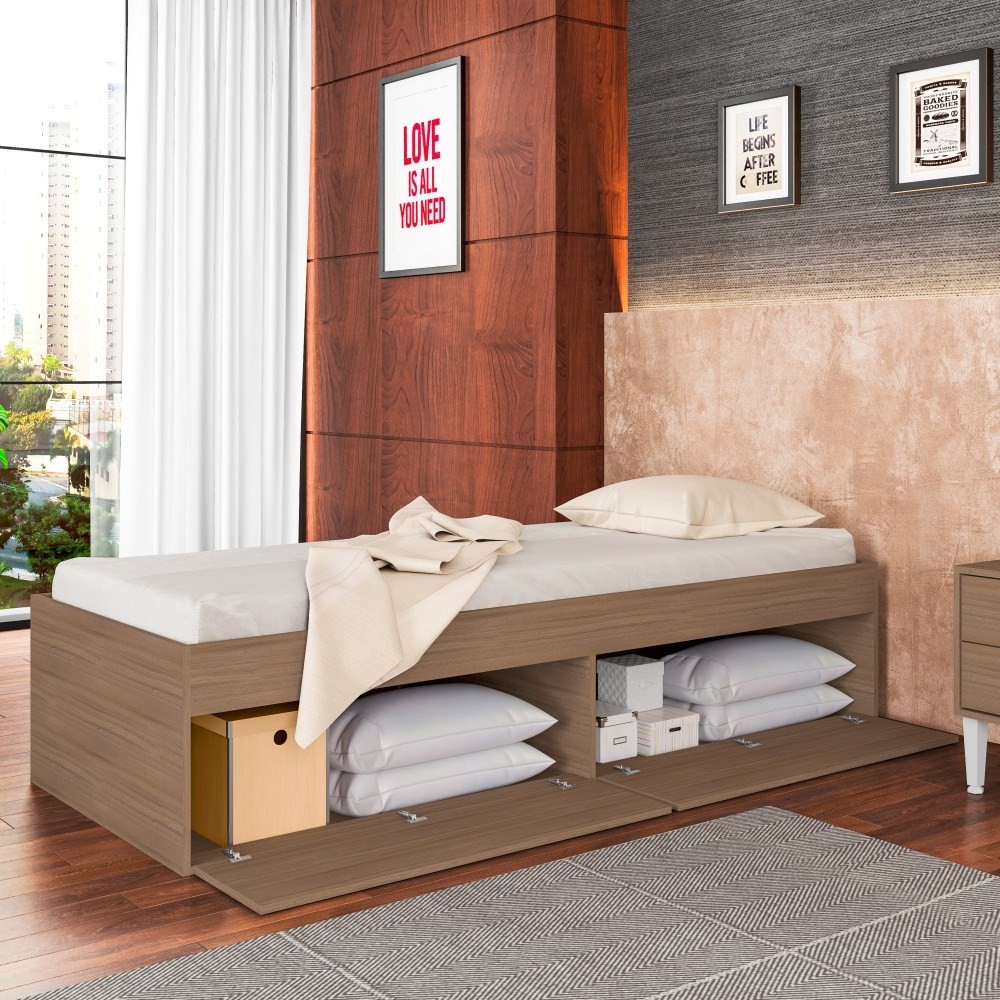 Cama Solteiro Tókio CM800 4 Portas Montana - Art In Móveis