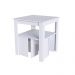 Conjunto Mesa e Banqueta Amalfi Branco - Art In Móveis