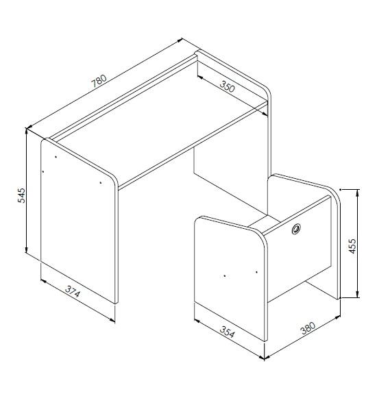 Conjunto Mesa e Poltrona Montessoriano Meu Fofinho Branco - Art In Móveis