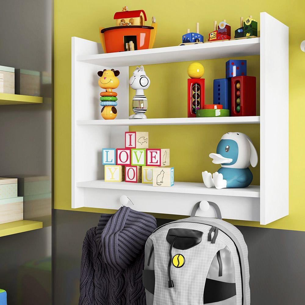 Estante Infantil Parede Montessoriano Branco - Art In Móveis
