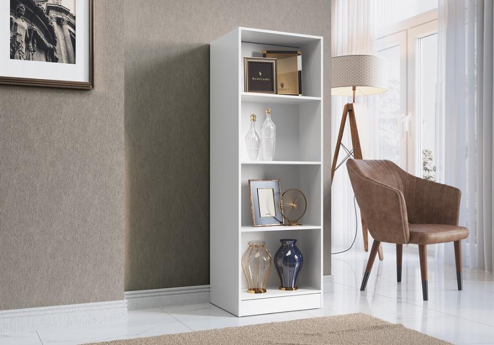 Estante c/ Gabinete Oculto Lock Branco - Art In Móveis