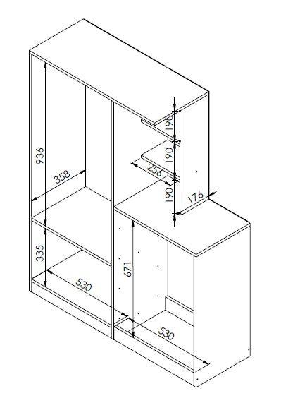 Guarda Roupas 2 Portas e Comoda 4 Gavetas Montessoriano Branco - Art In Móveis