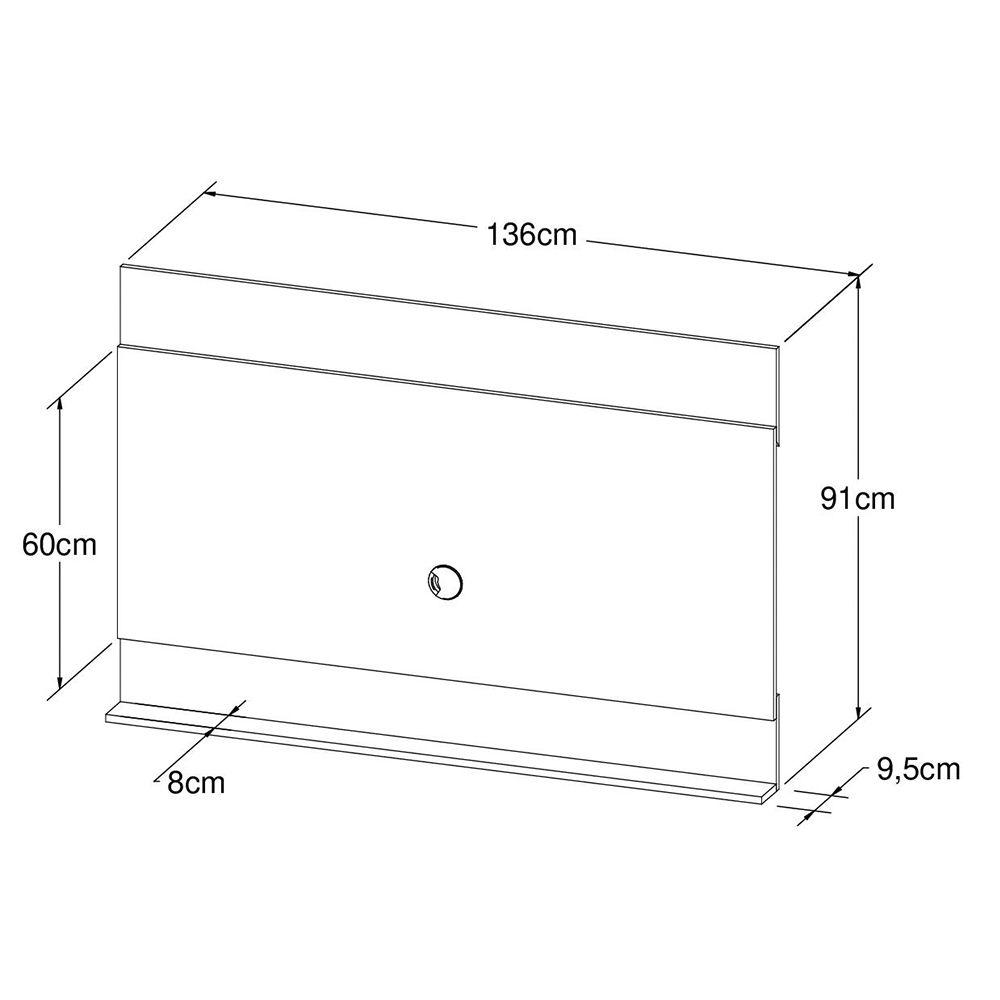 Home Rack Bancada e Painel Tv Até 55 Dinamarca Branco - Art In Moveis