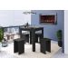 Mesa 68x68 Amalfi Preto - Art In Móveis