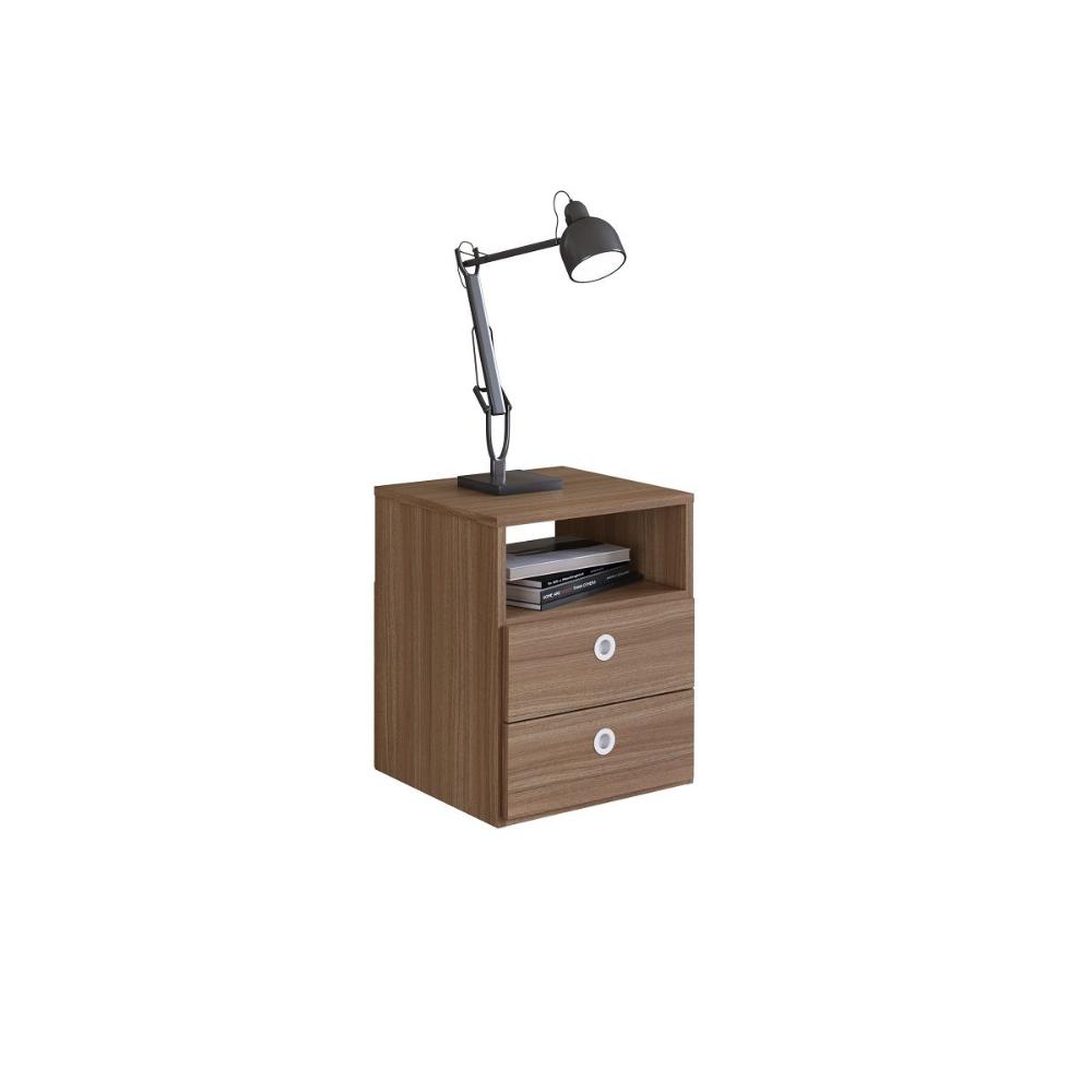 Mesa de Cabeceira com 2 Gavetas e 1 Prateleira Tokio Montana - Art In Móveis