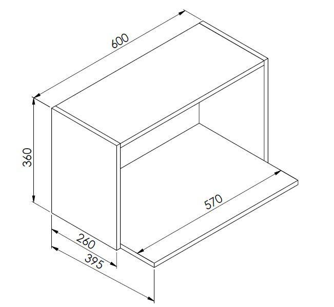 Nicho de Parede Para Microondas Funcionale Branco - Art In Móveis