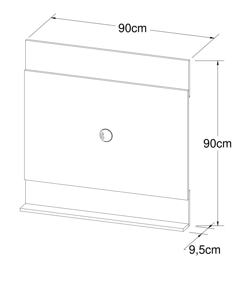 Painel Parede Tv Até 36' Ontário Branco - Art In Moveis