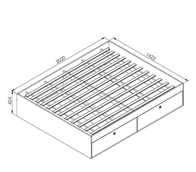 Quarto Casal com Cama Queen, Guarda roupas Mesas de Cabeceira 160 Tókio Branco