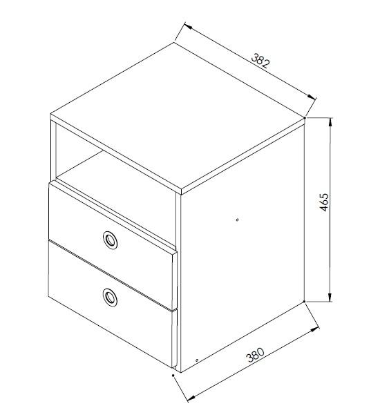 Quarto Casal com Cama Queen, Guarda roupas Mesas de Cabeceira 160 Tókio Branco