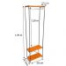 Arara Armário Modular Industrial Slim de Ferro e Madeira Carvalho e Preto