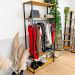 Arara de Roupas Middle Style Industrial Ample Nozes e Preto