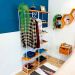 Armário Arara Industrial Closet Completo Modular Slim de Ferro e Madeira  Carvalho e Branco